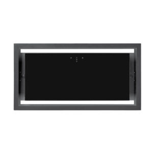 Czarny okap kuchenny podszafkowy marki Ciarko.