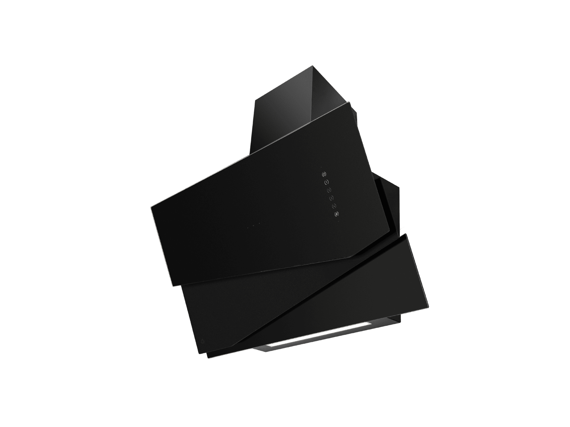 Czarny okap kuchenny Ciarko Design przyścienny.