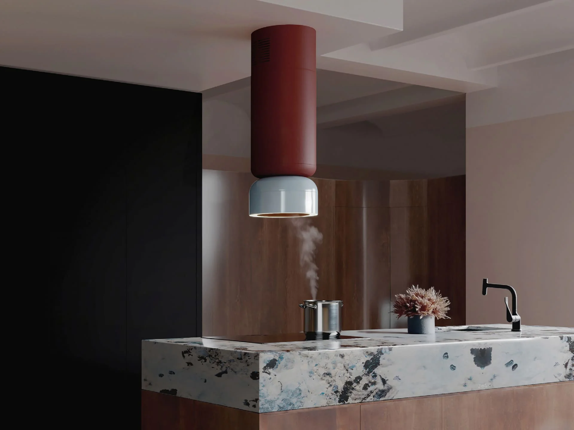 polskie AGD - przykład - okap wyspowy Icon W marki Ciarko